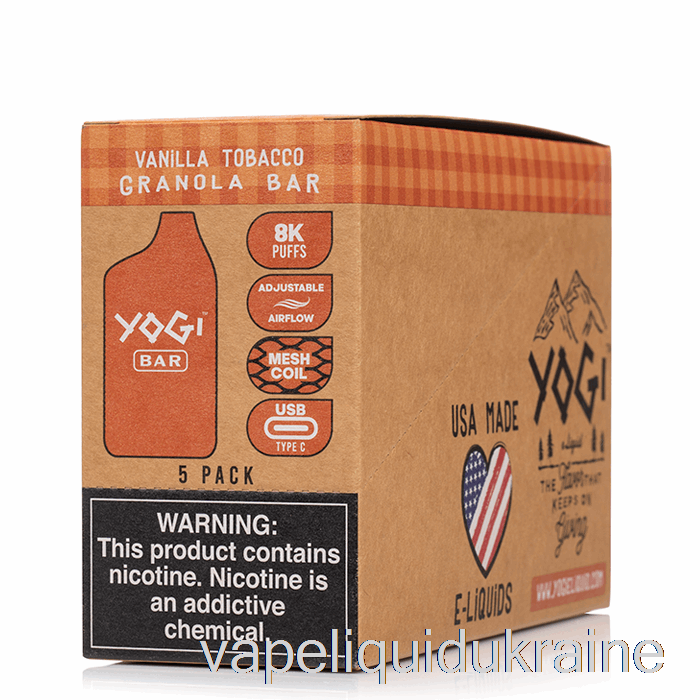 Vape Liquid Ukraine [5-Pack] Yogi Bar 8000 Disposable